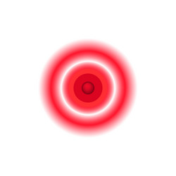 circular red target with concentric rings showing vector image