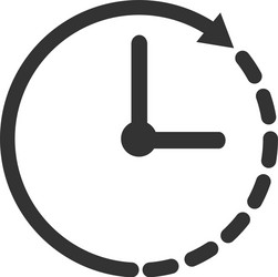 clock icon time this on a white background vector