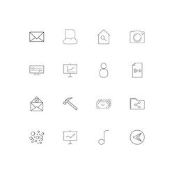 internet of things simple linear icons set vector image