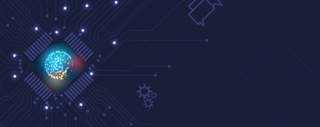 abstract artificial intelligence cloud computing vector image