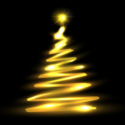 Abstract silver christmas tree Royalty Free Vector Image