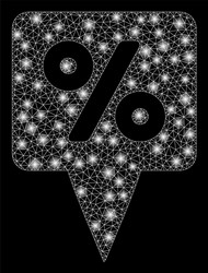 flare mesh 2d percent map pointer with spots vector image