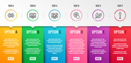 online video analytics graph and click icons set vector image
