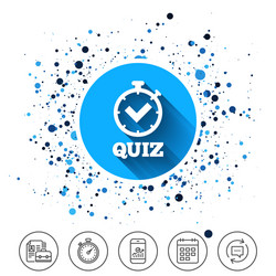 quiz sign icon questions and answers game vector image