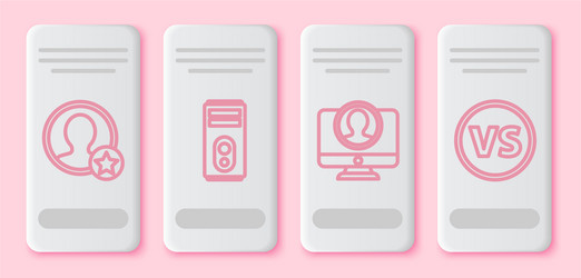 set line premium create account screen computer vector image