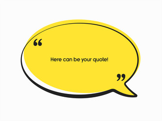 speech bubble space for quote text frame message vector image