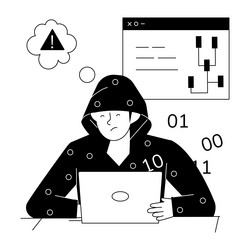 web hacker vector image