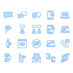 message and speech bubble related icon symbol vector image