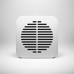 white abstract app icon button template vector