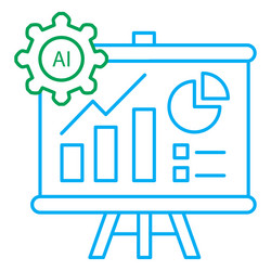 data visualization ai automation chart icon vector image