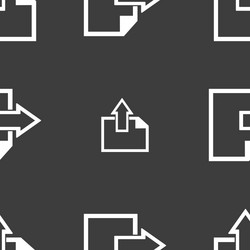 export file icon document symbol seamless vector image