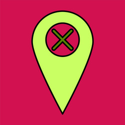 navigation geolocation icon in flat design vector image