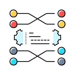 sorting algorithm color icon vector image