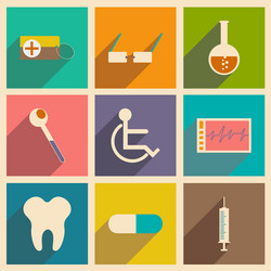 flat with shadow concept and mobile application vector image