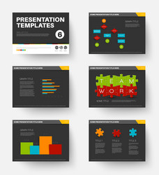Modern Presentation Slides Template vector image