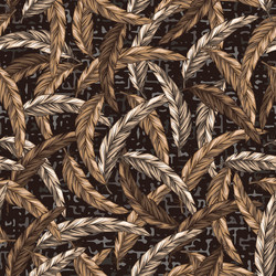 seamless brown camouflage pattern with feathers vector image