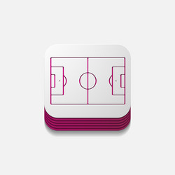 square button playing field vector image
