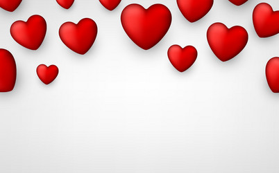 Valentines background with hearts vector