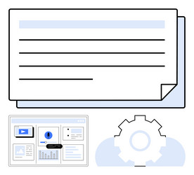 automated document management with analytics vector image