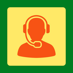 Call center operator icon from commerce buttons vector