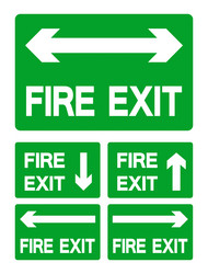 emergency exit symbol isolate on white background vector image