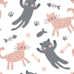 Childish seamless pattern with hand drawn cute Vector Image