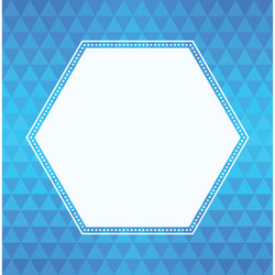 geometric triangle background and hexagon frame vector image