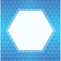 geometric triangle background and hexagon frame vector