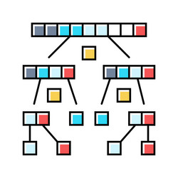 quicksort algorithm color icon vector image