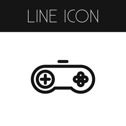 isolated video-game outline arcade element vector image