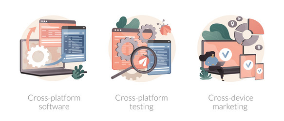 multi platform framework abstract concept vector image