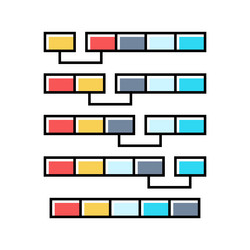 bubble sort algorithm color icon vector image