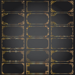Decorative rectangle frames and borders set Vector Image