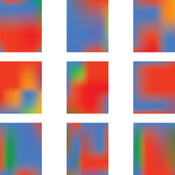gradient mesh painted in different colors vector image