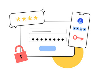 One-Time Password Authentication vector image