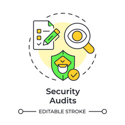 security audits multi color concept icon vector image