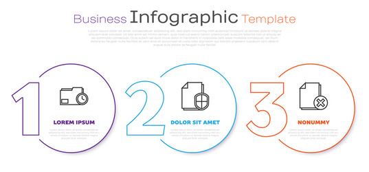 set line document folder with clock vector image