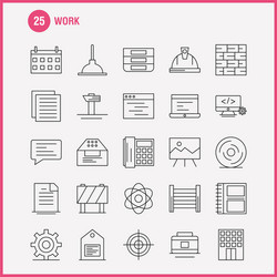 work line icon for web print and mobile uxui kit vector image