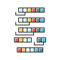 insertion sort algorithm color icon vector image