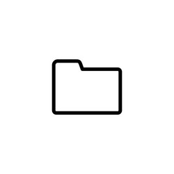 Line folder icon on white background Royalty Free Vector