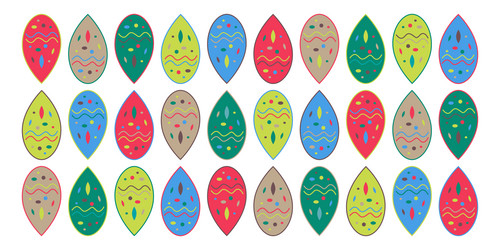 abstract colorful blobs ornament red green vector image