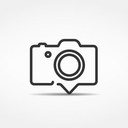 Creative black abstract camera logo design symbol Vector Image