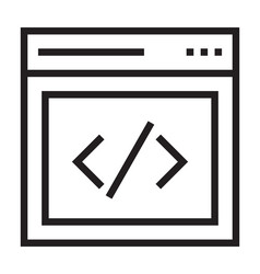 html coding icon vector image