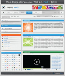 Website Icon Set - Web Elements vector image
