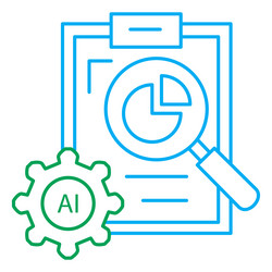 data and statistics ai automation analysis icon vector image