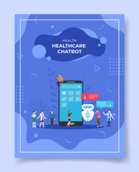 healthcare chatbot technology concept vector