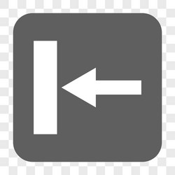 move left rounded square button vector image