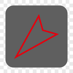 pointer left down rounded square button vector image