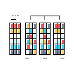 radix sort algorithm color icon vector image