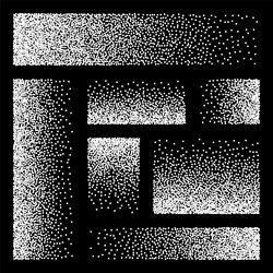 stipple pattern dotted rectangular design vector image